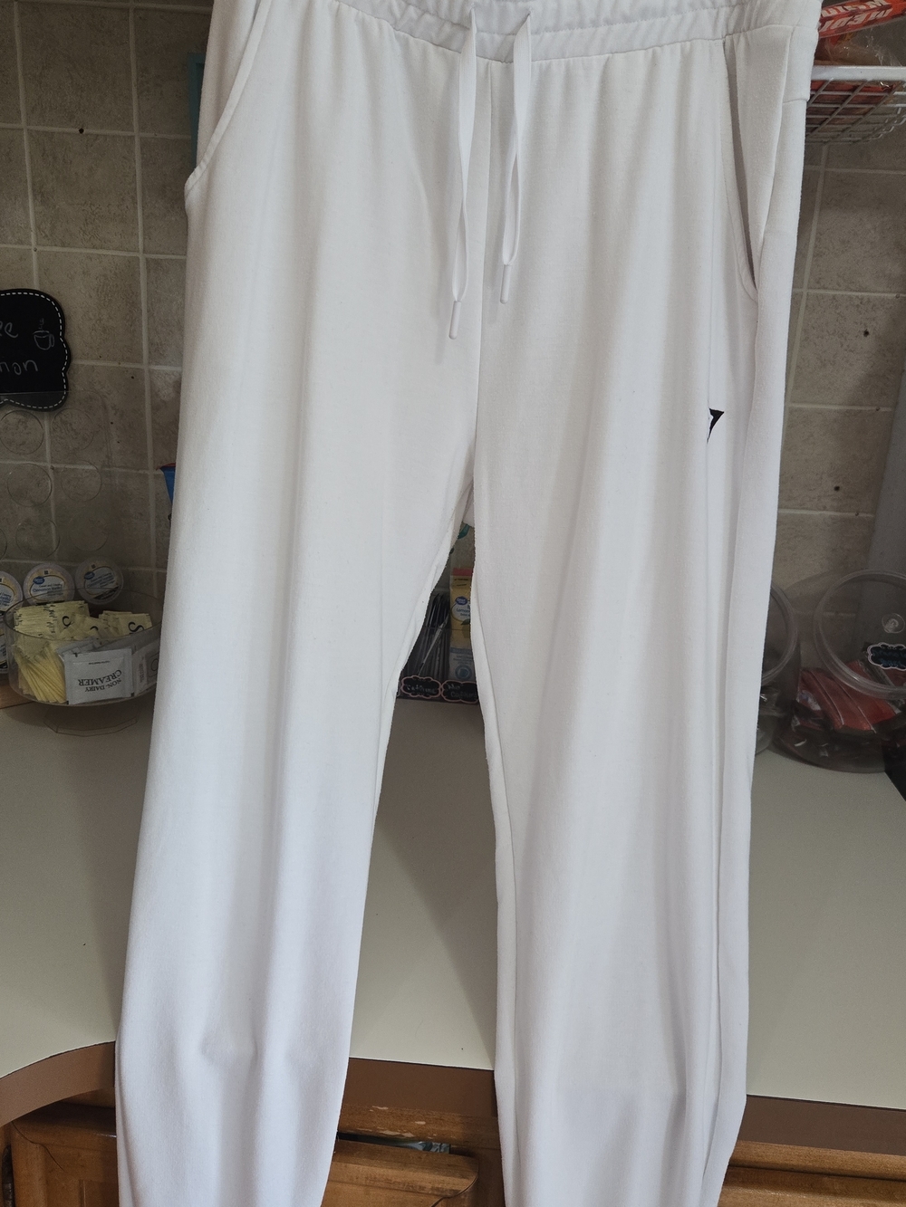Gymshark White Drawstring Track Pants